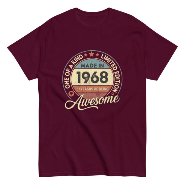 MADE IN 1968 BEING AWESOME PREMIUM BUY 1 GET 1 T-SHIRT - Image 4