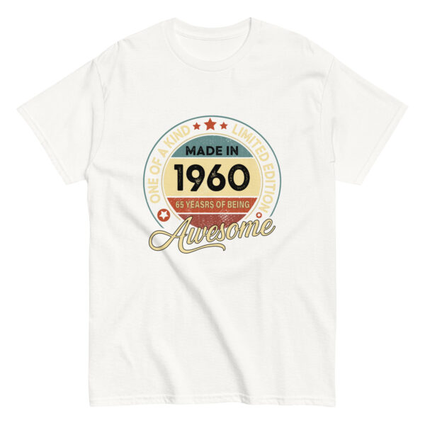 MADE IN 1960 BEING AWESOME PREMIUM BUY 1 GET 1 T-SHIRT - Image 7